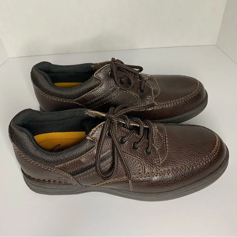 Earth Spirit Brown Leather Dennis Lace Up Oxford Slip On Arch Support 9 Wide
